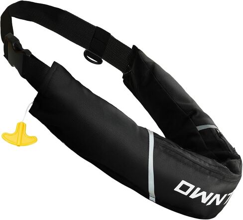 Owntop Manual Inflatable Belt Pack, Adults Swim Jacket with Blowpipe & Whistle, 24g CO2 Cylinder Included, Low Profile for Kayaking, Fishing, Paddle Sports in Kuwait
