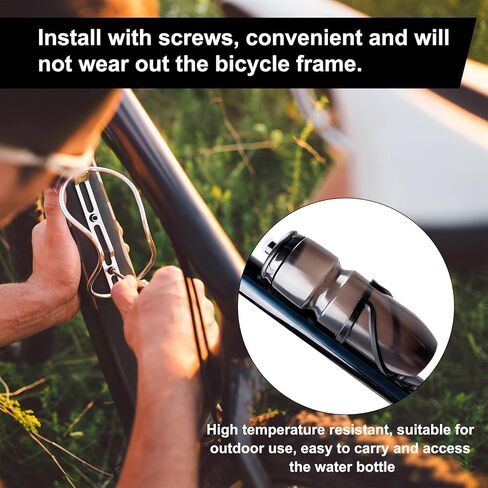 HARFINGTON Bike Water Bottle Holder PC Universal Bicycle Bottle Cages Ultralight Cycling Hydration Brackets with Screws for Bike in Saudi Arabia