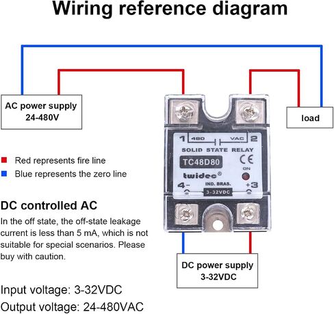 Twidec/Output Single Phase SSR Solid State Relay 25A 3-32V DC to 24-480V AC SSR-25DA in Saudi Arabia