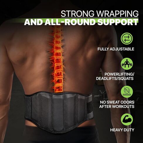 Weight Lifting Belt for Men Women, 8"" Back and Lumbar Support Gym Belt for Bodybuilding, Fitness, Powerlifting, Cross Training in Saudi Arabia