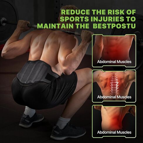 Weight Lifting Belt for Men Women, 8"" Back and Lumbar Support Gym Belt for Bodybuilding, Fitness, Powerlifting, Cross Training in Saudi Arabia