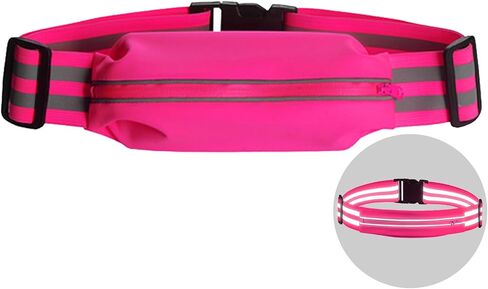 Running Belt Running Fanny Pack for Women and Men Phone Holder Runners Pouch Waist Belt Reflective Runners Belt Money Belt Exercise Waist for Workout Jogging Running Gear Accessories (Black） in Kuwait