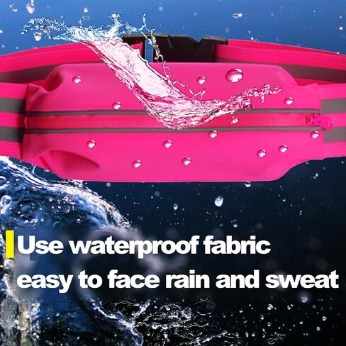 Running Belt Running Fanny Pack for Women and Men Phone Holder Runners Pouch Waist Belt Reflective Runners Belt Money Belt Exercise Waist for Workout Jogging Running Gear Accessories (Black） in Kuwait