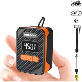 Electric Bike Pump Mini Bicycle Air Pump 150PSI Rechargeable Tire Inflator Pump, Auto Stop, with Presta and Schrader Valve