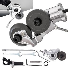 Upgraded Electric Drill Plate Cutter, Metal Nibbler Drill Attachment,Sheet Metal Cutter Tool with Adapter for Cutting Various Metals Materials Such As Aluminum,Steel,Copper,Iron