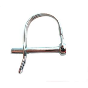 (10 Pieces) 𝗛𝗲𝗮𝘃𝘆 𝗗𝘂𝘁𝘆 𝗦𝗮𝗳𝗲𝘁𝘆 𝗖𝗼𝘂𝗽𝗹𝗲𝗿 𝗣𝗶𝗻,Round Wire Shaft Locking Pin Pto Pin 1/4" x 1-3/8"Round Arch Hitch Pin Wire Retainer for Farm Trailers Lawn