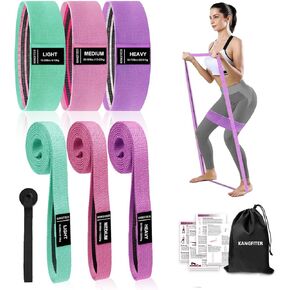 Large Fabric Resistance Bands for Working Out, Loop Exercise Bands for Booty Leg, Butt, Glutes, Stretch Workout Bands for Women & Men, Hip Elastic Bands for Home Gym Fitness, Yoga, Pilates