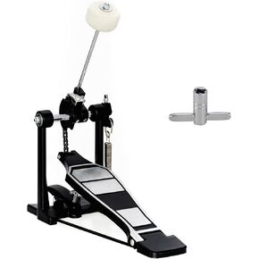 Bass Drum Pedal, Single Bass Drum Pedal Come with Drum Beater, Suitable for Drum Set and Electronic Drums, Single-Chain Drive Kick Pedal for Beginner/Pro Drummers