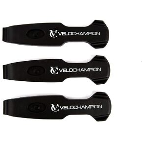 VeloChampion Heavy Duty Nylon Tire Levers with Spoke Hooks for Easy Tyre Removal & High Tensile Strength, Suitable for Most Bike Types (3 Pack)
