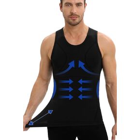 Gynecomastia Compression Shirt for Men, Slimming Tank Top Vest, Mens Body Shaper Undershirts