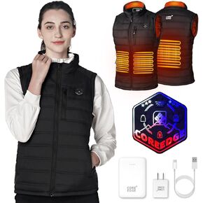 Heated Vest for Women,Electric Heating Vest, 5 in 1 Smart Controller with Rechargeable 10000mAh Battery