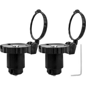 Wolfride 2 Pack Bike Bar End Rear View Mirror, Adjustable Bicycle Rearview Mirrors 360° Rotatable HD Convex Handlebar End Mirrors for Road and Mountain Bikes