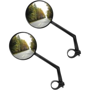 2Pack Wide Angle Bike Mirrors Handlebar Bicycle Mirrors 360°Adjustable Rotatable Bike Mirrors Bicycle Handlebar Rearview Mirrors Convex Rear View Mirrors for Mountain Bike Road Bike