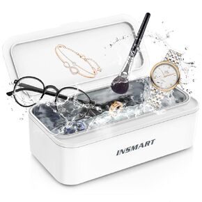 INSMART Ultrasonic Jewelry Cleaner: 45Khz 450ML Professional Silver Jewelry Cleaner, Ultrasonic Cleaner Machine for Ring, Retainer, Watch, Glasses, Earring and More