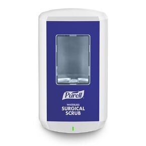 PURELL CS8 Automatic Waterless Surgical Scrub Dispenser, White/Blue, for 1200 mL PURELL CS8 Healthcare Waterless Surgical Scrub Refills (Pack of 1) - 7810-01