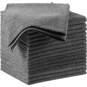 Oudain 200Pcs 16x16 Inch Microfiber Cleaning Cloth Towels for Car, Highly Absorbent Cleaning Rag Washable Reusable Multi-Purpose Wiper Cloths for Wash Car Home Pet Drying Dusting (Blue, Yellow, White)
