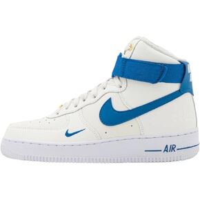 Nike AIR Force 1 HIGH SE Women's Sneaker Sail/Blue Jay-White-Metallic Gold Size 6 US