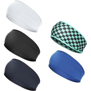 Boys Headband, 5 Pcs Sports Headbands for Boys, Soccer Headbands for Boys, Girls Sports Headbands, Sweat Bands for Kids Boys, Basketball Headband for Girls and Boys - Running Tennis, 5 Colors