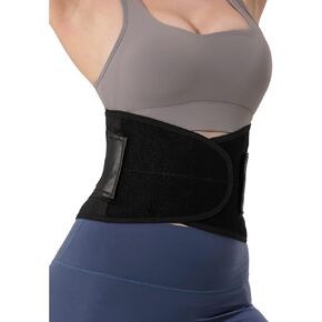 Portzon Waist Trainer For Women Men Back Support Body Shaper Belts Under Clothes, Sweat Weight Loss, Workout Lower Belly Fat