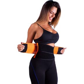 (SMALL Neoprene Waiost Trimmer as on TV Black and Orange