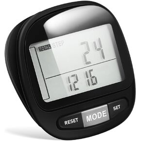 Milisten Portable LCD Pedometer 7 Day Memory High Capacity Battery Life and Extra Large Display Steps with Lanyard & Clip for Walking Steps and Miles Without