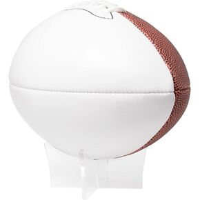 Murray Sporting Goods Autograph Football with Stand - Two White Panels Signature Ready Display Trophy Case Signable Regulation Size Full 12 Inch 3.0