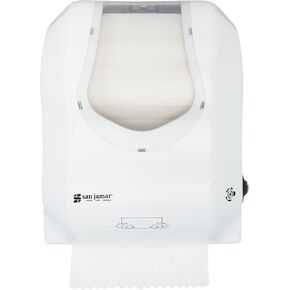 San Jamar Simplicity Essence Summit Touchless Paper Towel Dispenser Hands Free, Wall-Mounted for Bathrooms or Restrooms, Plastic, Standard Roll, White