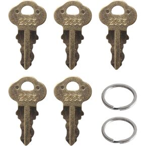 2055 Dispenser Key for Bradley Paper Towel Toilet Tissue Soap Dispensers P15-398, Toilet Paper Dispenser Key (5 pcs)
