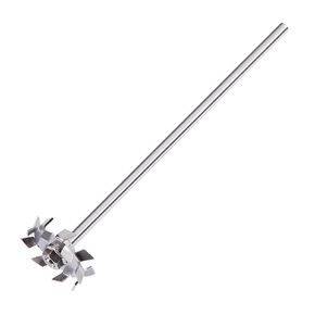 Stainless Steel Dissolving Stirrer, 50mm Disk Diameter, 250mm Length, 8mm Shaft Diameter, Use with Overhead Mixers