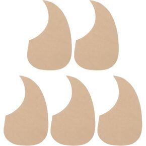 MECCANIXITY 5 Pcs Acoustic Guitar Pickguard Guitar Guard Plate Fit 41 Inch Self Adhesive Right Handed Acoustic-Electric Guitar Parts 99x180mm Water Drop Shape White