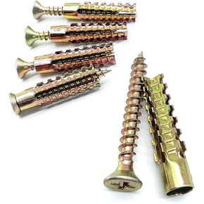 طقم مرساة ومسامير خرسانية من KAIY، مرساة خرسانية من الفولاذ عالي التحمل 40 قطعة مجموعة براغي مرساة حائط فولاذية على شكل شجرة للجدران الجافة، جدار خرساني، جدار مجوف، جدار خشبي (6 × 32 مم) in Kuwait