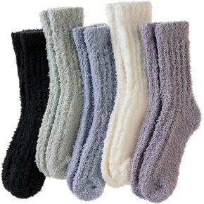 Eyean Womens Fuzzy Socks Soft Warm Fluffy Socks Winter Sleep Thermal Plush Casual Cozy Home Socks