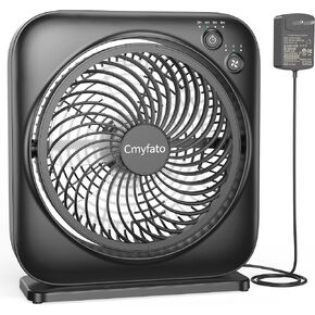Window Fan,Small Box Fan with 3 Powerful Speed & 4 Timer Setting,12 inch Portable Table fan, 60° Pivoting Quiet Square DC Fan for Home Office Bedroom Bathroom Kitchen
