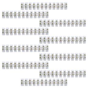 10PCS 12 Position Double Row Flame Retardant PP Screw Terminal Block Electrical Isolation Block Connectors 10A 380V for Lighting Power Supply Electrical Control Cable Connection Fixing