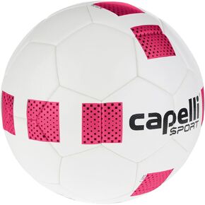 Capelli Sport Soccer Ball Size 5, Fusion II Cubes FIFA Quality Pro Soccer Ball for Youth and Adult Players, Outdoor and Indoor Training, Bright Pink