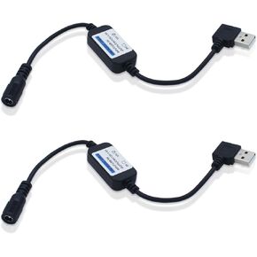 Heated Jacket Charger USB Voltage Step Up DC Plug for Milwaukee, Dewalt, Snap-on, Metabo, Revean, Craftsman, AEG, Makita (USB C to DC 12V) 2pcs