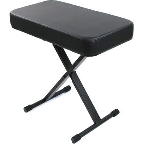 Adjustable Keyboard Bench Portable Stool Collapsible Chair X-Style XJ-1H (Black)