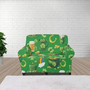 Southwest Style Polyester Fabric Sofa Cover Slipcover, Mandala Boho Geometric Pattern Couch Cover Furniture Protector with Elastic Bottom（3 Seater）