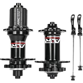 1 Pair MTB Bike Hub Front Rear HG 8-11 Speed 4 Claws 32 Holes Disc Brake Hubs with Quick Release Lever,Quick Release Bike hub, Black