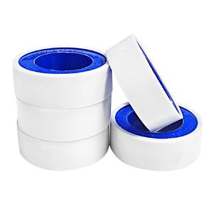 POCKET PANDA 5 Rolls Teflon Tape 1/2Inch, Plumbers Tape, Plumbing Tape, Sealant Tape, PTFE Tape, Sealing Tape for Shower Head Water Pipe, 1/2" x394" White, Misting Parts & Accessories