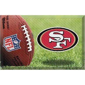 FANMATS 18993 San Francisco 49ers Rubber Scraper Door Mat