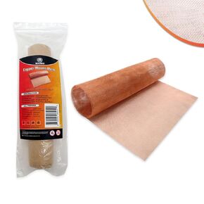 MAISHI High-Quality Red Copper Woven Mesh 8.2" X 23.6" Fine Mesh Opening Area:59% Overall Thickness:0.011" Weight:0.092lb/sqf for Fine Filtration,Handicraft and Artwork,RFI/EMI/RF Shielding