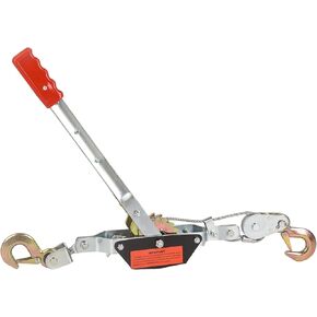 Doppy 2 Ton Winch Ratchet Tool, 2 Hook Dual Gear Power Puller,4400 Lbs Pulling Capacity Boat Marine,Heavy Duty Cable Come Along Tool,Automotive Hoist Winch Puller