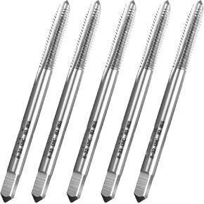 5pcs No 8-32 UNC Thread Tap Right Hand, HSS 8 x 32 UNC Straight Fluted Machine Tap