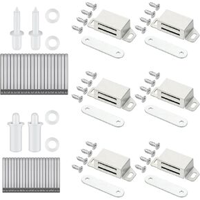 Jetec 125 Pieces Plantation Shutter Repair Kit Includes 85 Pcs Spring Loaded Shutter Pins, 8 Sets Plantation Shutters Magnets and 32 Screws for Windows, Shutter, Furniture, Tools Supplies