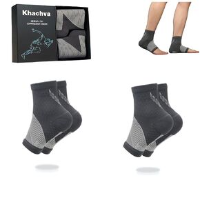 2Pairs Compression Socks For Women & Men, Foot Neuropathy Socks, Nano Neuropathy Socks Dr - Sock Soothers For Neuropathy Sleep Socks, Comprex Ankle Brace Sleeves