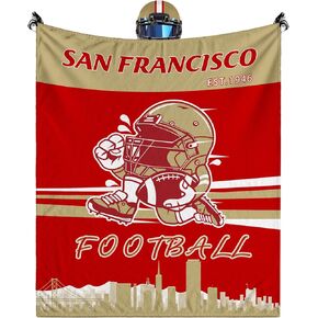 San Francisco Blanket for Men Women Youth Fans,Throw Blanket Cozy Lightweight Team Color Flannel Blanket for Bed Sofa Couch Travel 60"x50"