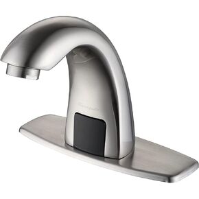 Charmingwater Touchless Bathroom Sink Faucet, Motion Automatic Sensor Faucet with Hole Cover Plate, Chrome