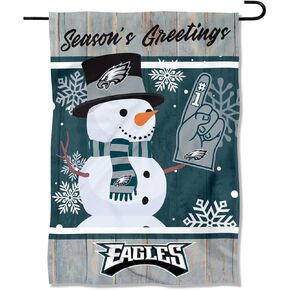 Philadelphia Eagles Holiday Winter Snow Garden Flag Double Sided Banner