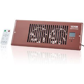 VEVOR Register Booster Fan, Quiet Vent Booster Fan Fits 4" x 12" Register Holes, with Remote Control and Thermostat Control, Adjustable Speed for Heating Cooling Smart Vent, White